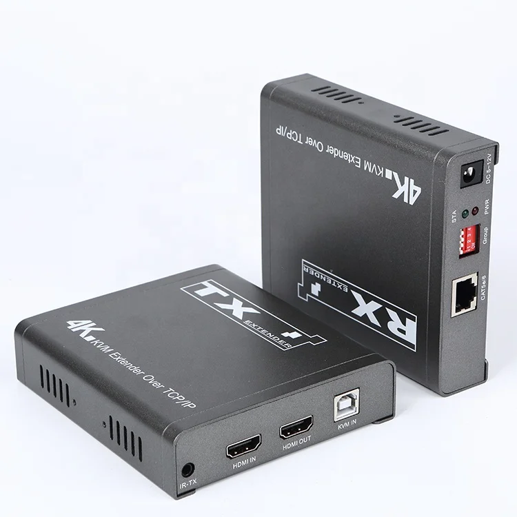 200M HD 4K  Extender  Over TCP/IP Via Cat5e/6 With USB Transmits HD Video And Audio Signals up to 200m