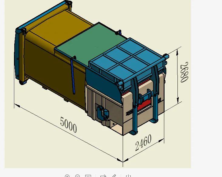 9m3 12m3 18m3 Garbage Compactor Bin Large Waste Treatment Machine for Sale
