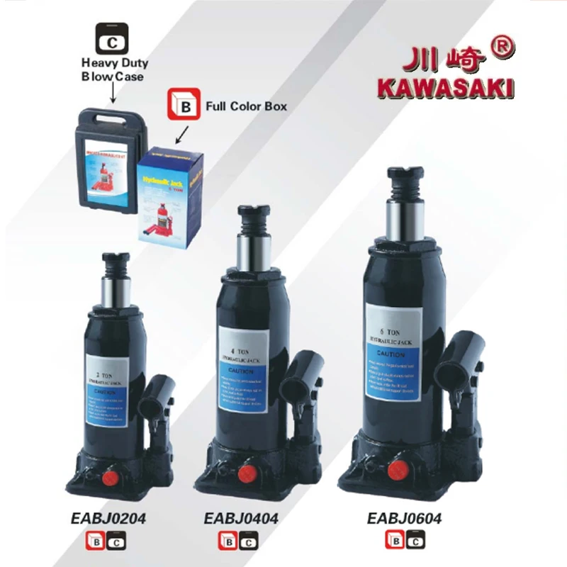 high quality and durable KAWASAKI 8 Ton hydraulic jack Car Jack Hydraulic with Inflator Tires Garage Repair Emergency Kit