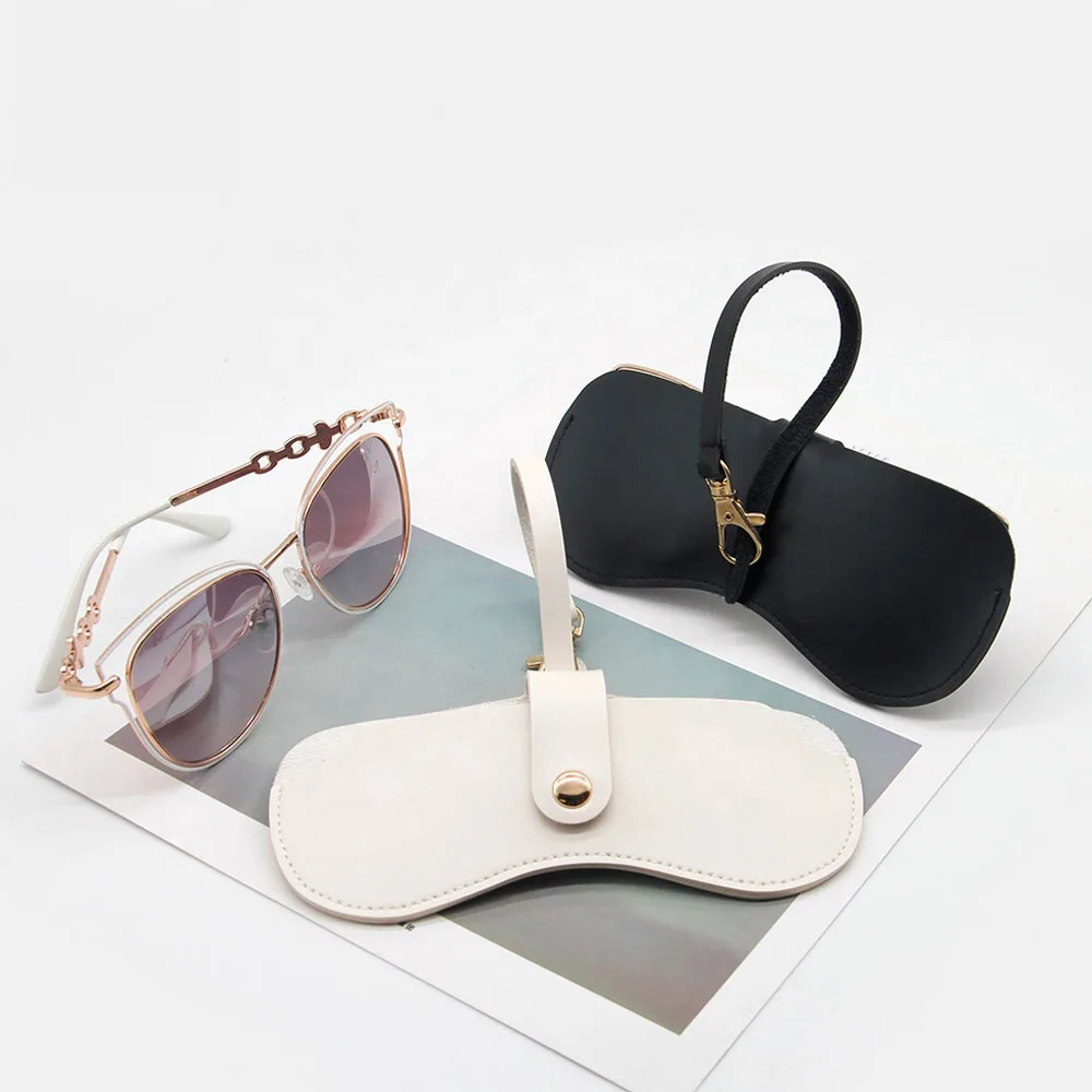 Футляр для очков однотонный Мягкий футляр портативный из искусственной кожи дорожный солнцезащитных