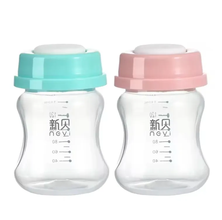 Infant Food Storage Cup Food Grade PP 140ml 2Pcs Baby Breast Milk Storage Bottle