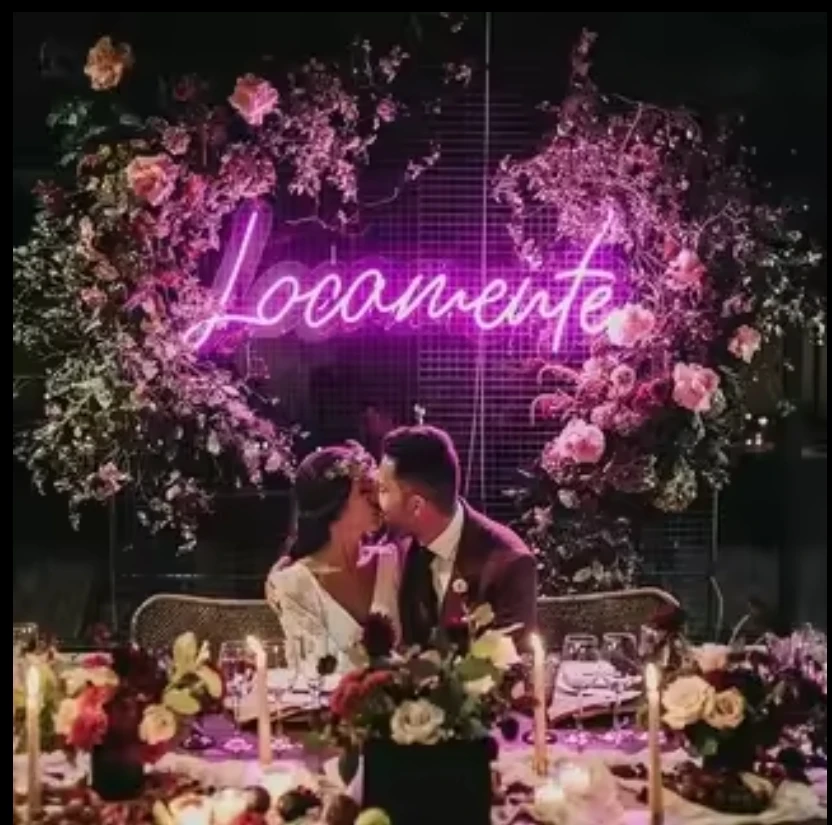 Пользовательский наружный водонепроницаемый светодиодный рекламный логотип свадебный приветственный знак на заказ 12 В неоновый ночного клуба