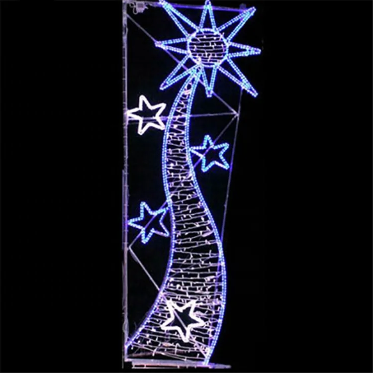 korean accessories wholesale christmas festival decoration 1m 10leds 2m 20led shopping mall motif light 2d candle motif light