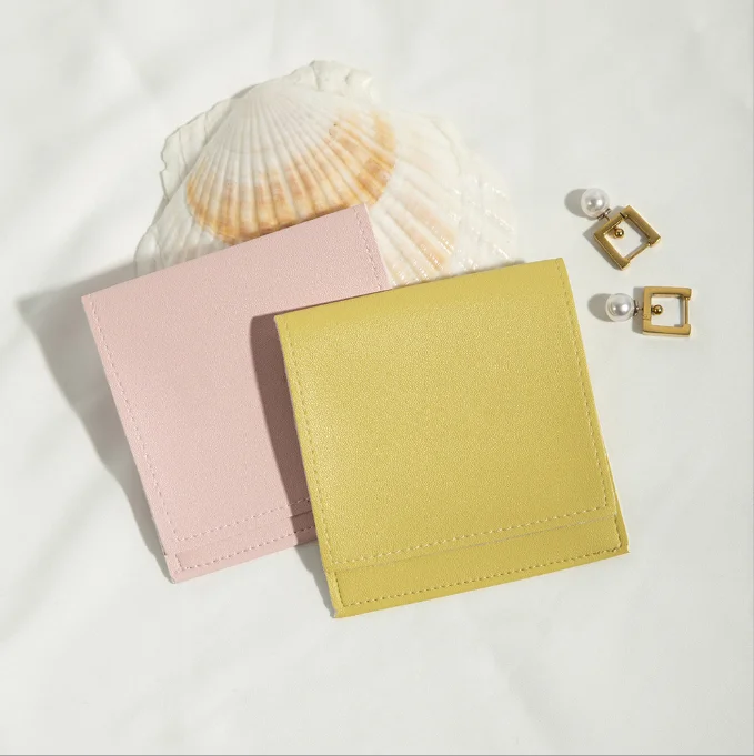 2023 Popular pu leather pouch for jewelry packing logo custom jewelry envelope pouch for necklace earrings storage