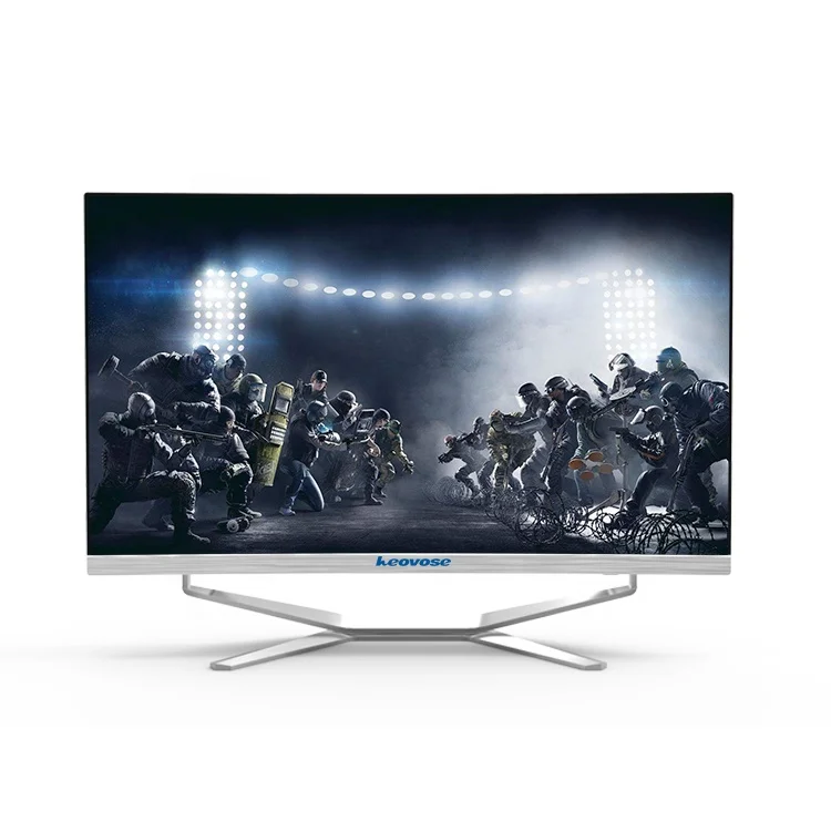 Высококачественный игровой компьютер 23,6 дюймов изогнутый экран все в одном игровой ПК дешевый настольный 8G RAM 128GB SSD Core OEM