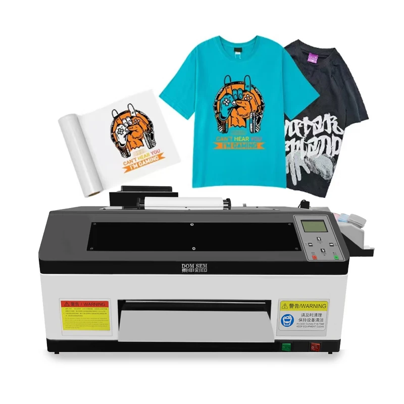 DOMSEM Hot Sell 30cm A3 Dtf Printer Desktop with XP600 Printhead Dtf Printer For Pet Film T-shirt Printing Machine