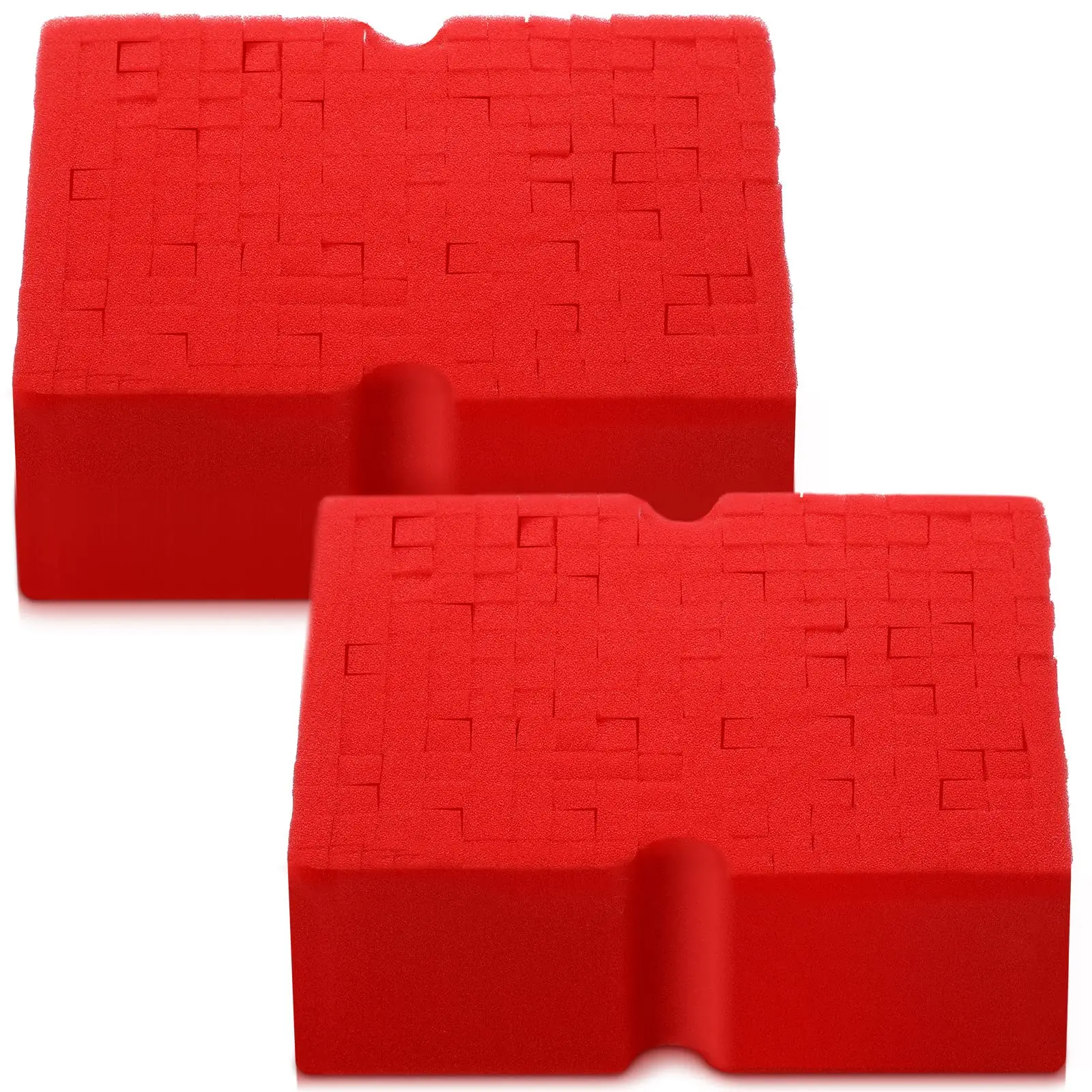 Big Red Sponge Large Cross Cut Durable Soft Grid Sponge Rinseless Absorbent Easy Grip Non Scratch Car Wash Sponge