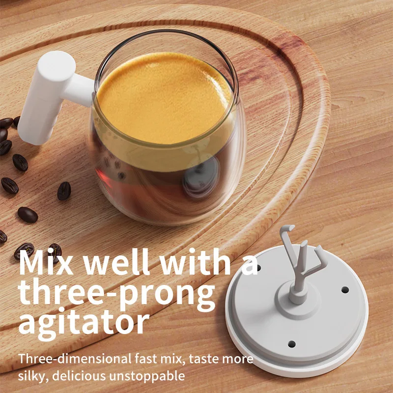 Automatic Mixing Coffee Mug Electric Self Stirring Mug High Borosilicate Glass mixing mug for Coffee Milk
