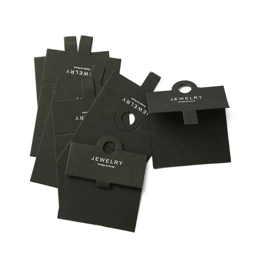 Customize Paper Jewelry Display Card Holder Cardboard Hanging Jewelry Card For Hoop Earring