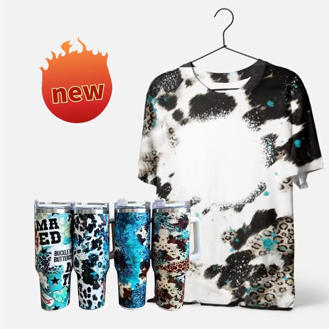 40 OZ Personalized Western Leopard Cow Tumbler