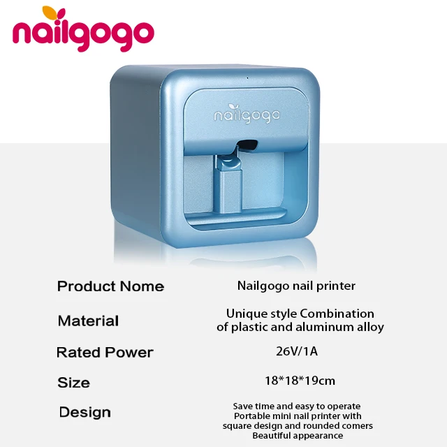 Nailgogo Mini auto electric mobile art photo nail sticker printer machine