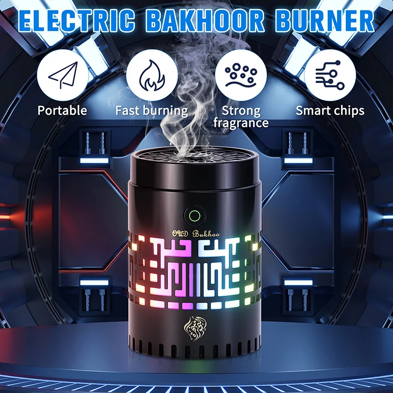 Лидер продаж портативная электрическая Ночная подсветка курильница Bakhoor Oud Dubai деревянная