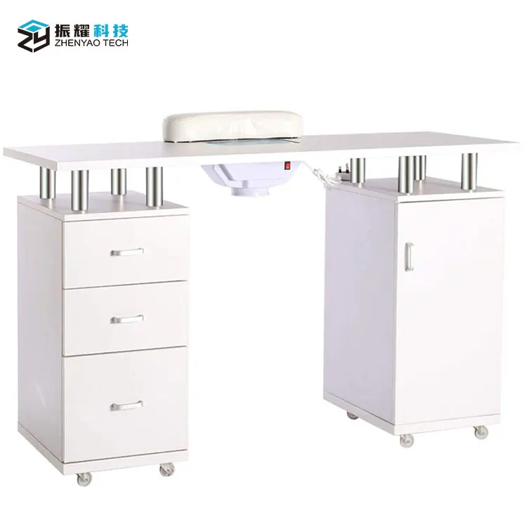 Quality Salon Furniture Nail Table Multi-function Nail Table With Multi-drawer Dust Collector