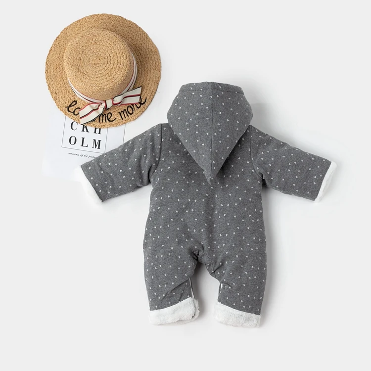 ChuchuPuff winter cute hooded kids jumpsuits newborn baby clothes jumpsuits