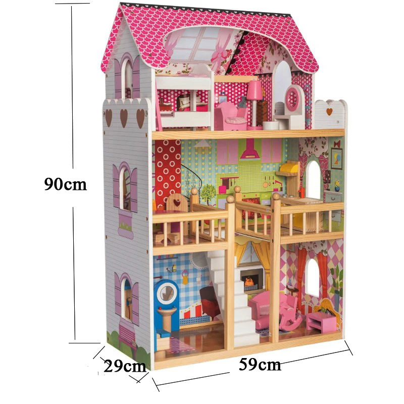 Деревянные кукольные домики, домик-сюрприз, кукольный домик, набор для приготовления пищи, игрушки, ролевые игры, Обучающие игрушки-роботы