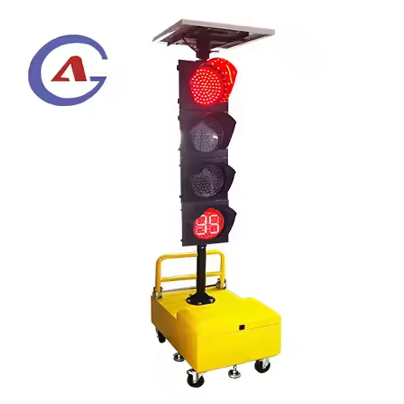 Full Ball Traffic Signal Heads For Road Traffic Lights Temporary Movable Traffic Signal Light Full Screen Countdown Timer