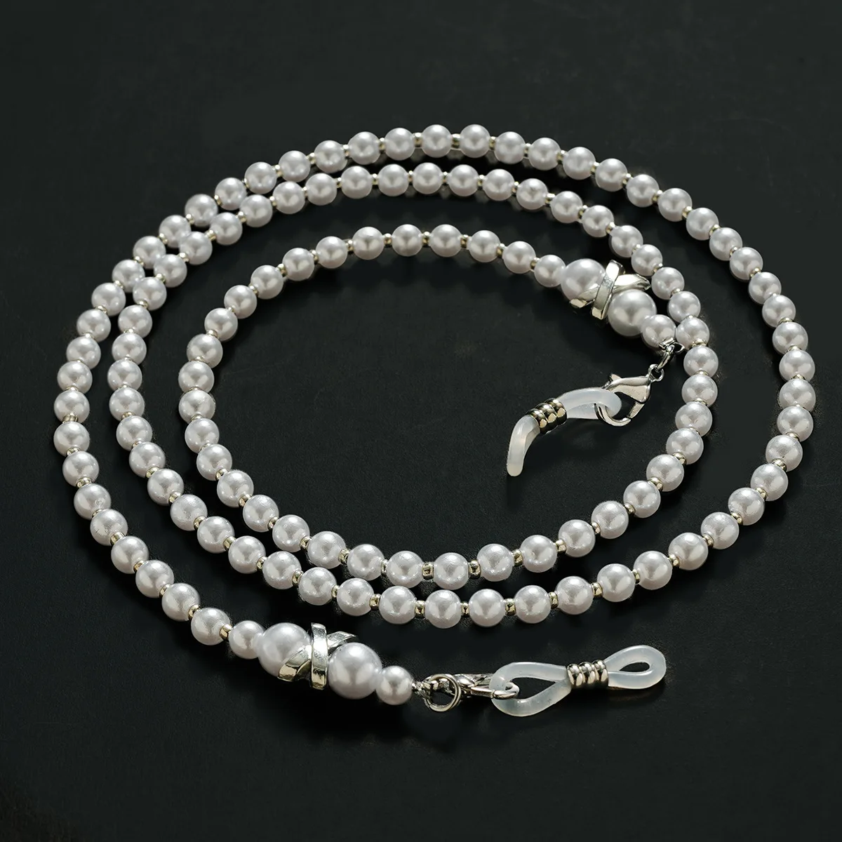 White Pearl Beaded Eyeglass Chain Handmade Glasses Lanyard Sunglasses Chain Eyewear String Holder for Women