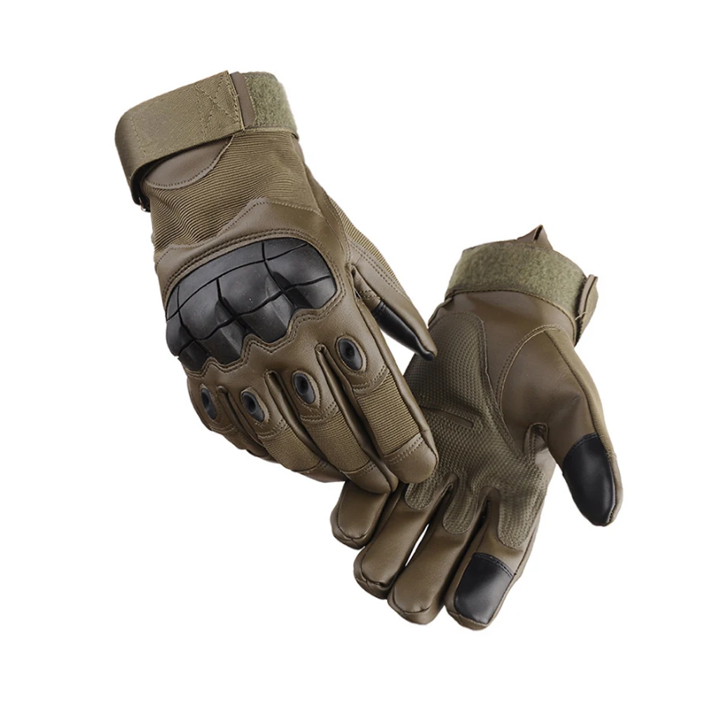 Touch Screen Leather PU guantes para motor Training Full-finger Training Waterproof Motorcycle Tactical Gloves