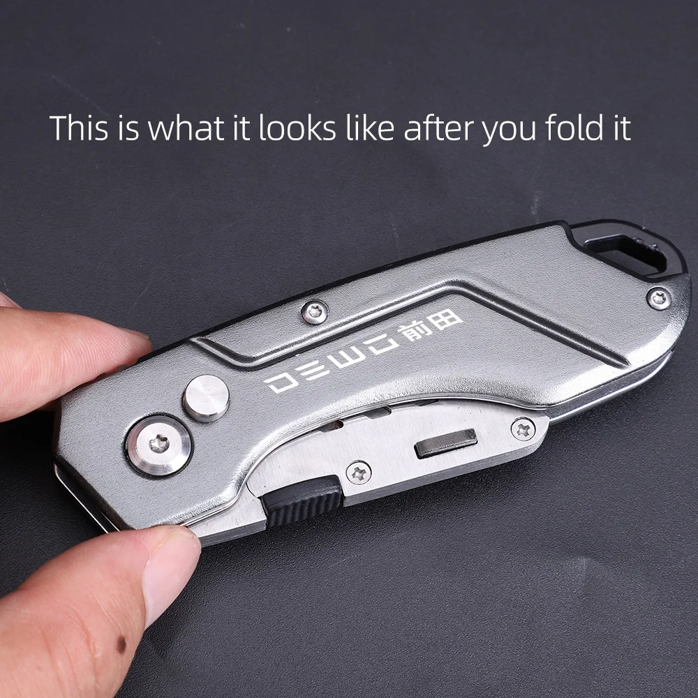 Portable utility knife Heavy duty thickening tool knife Stainless steel foldable knife
