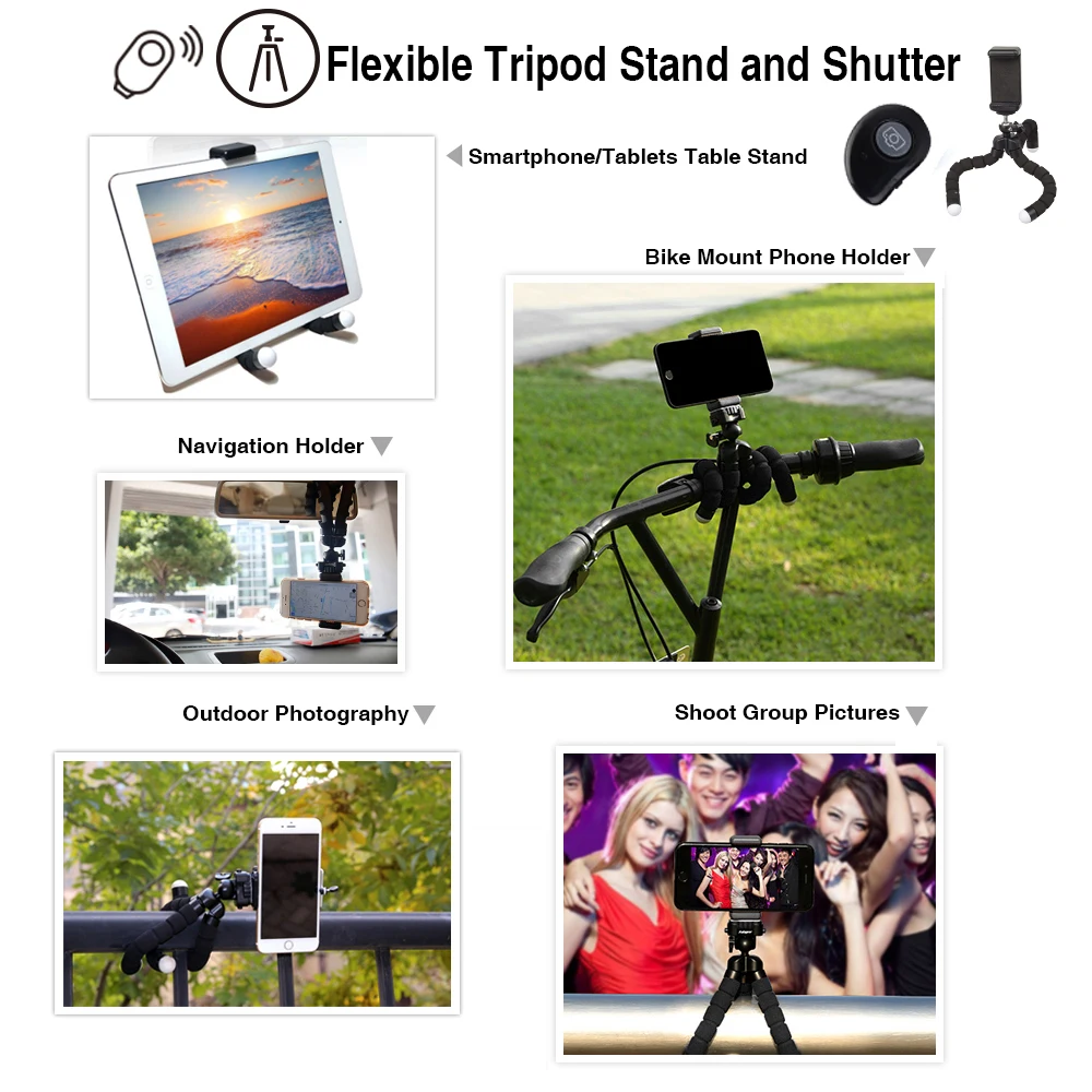 Multi-function telescope 18x wide angle fisheye macro Telephoto lens 5 in 1 Cell Phone Camera Lens Kit