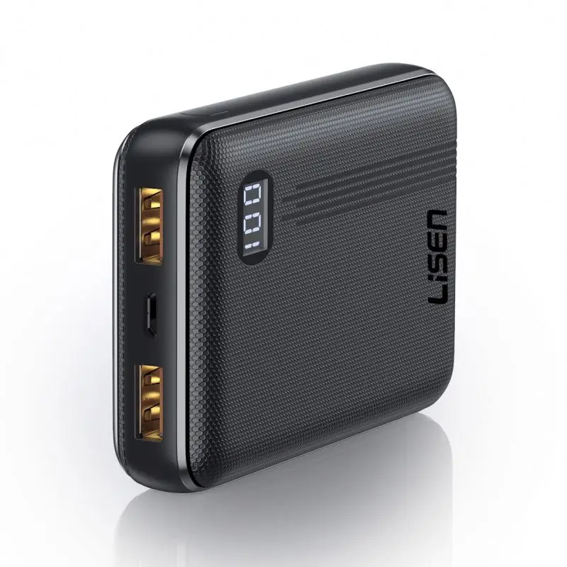 Factory wholesale 10000 mah high capacity new powerful portable led powerbank 10000mah/20000mAh powerbank led power bank