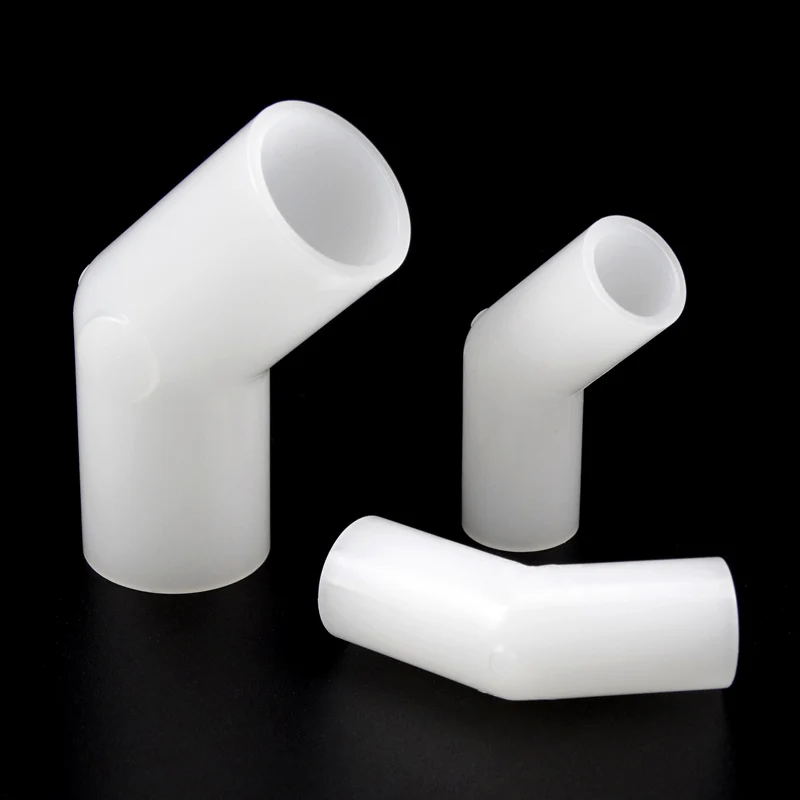 Chinese Supplier Pipe End customized  pipe fittings 45 Degree Elbow PVDF Fitting acid and alkali prevention materials