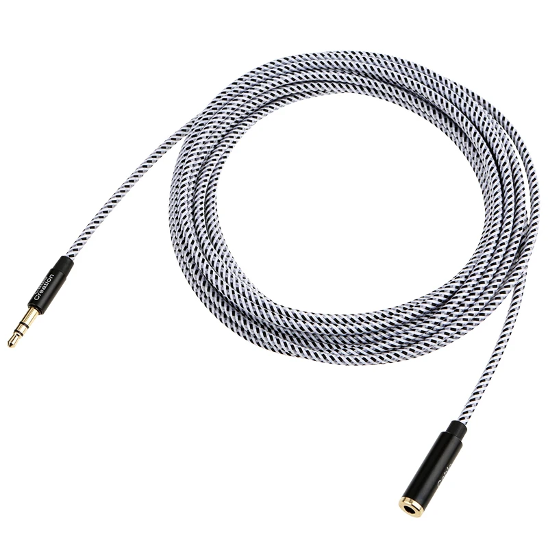 CableCreation 3.5mm Male to Female Stereo Audio extend Cable Adapter with Gold Plated Connector 15 Feet