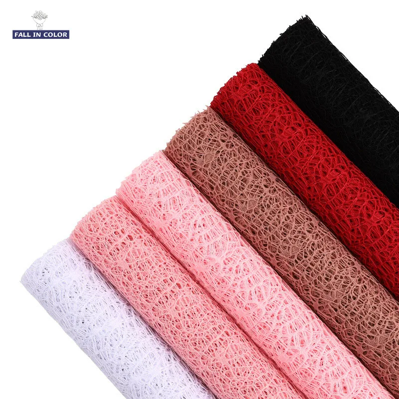 Fall In Color Hot Selling Cobweb Mesh Roll Flower Bouquet Wrapping Net Gift Packaging Netting