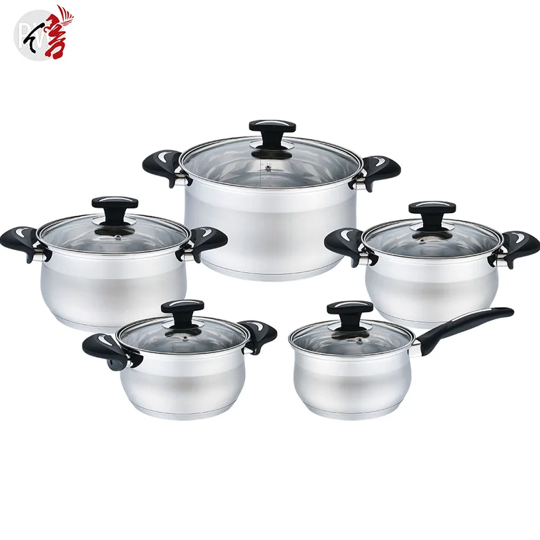 Realwin customization Cooking pot Induction factory price Cookware Stainless Steel Cookware Sets