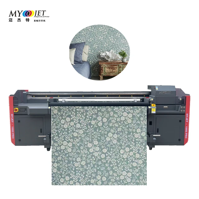 Myjet 1860B eco solvent printer digital inkjet PU leather canvas printing machine Roll to roll and flatbed printer
