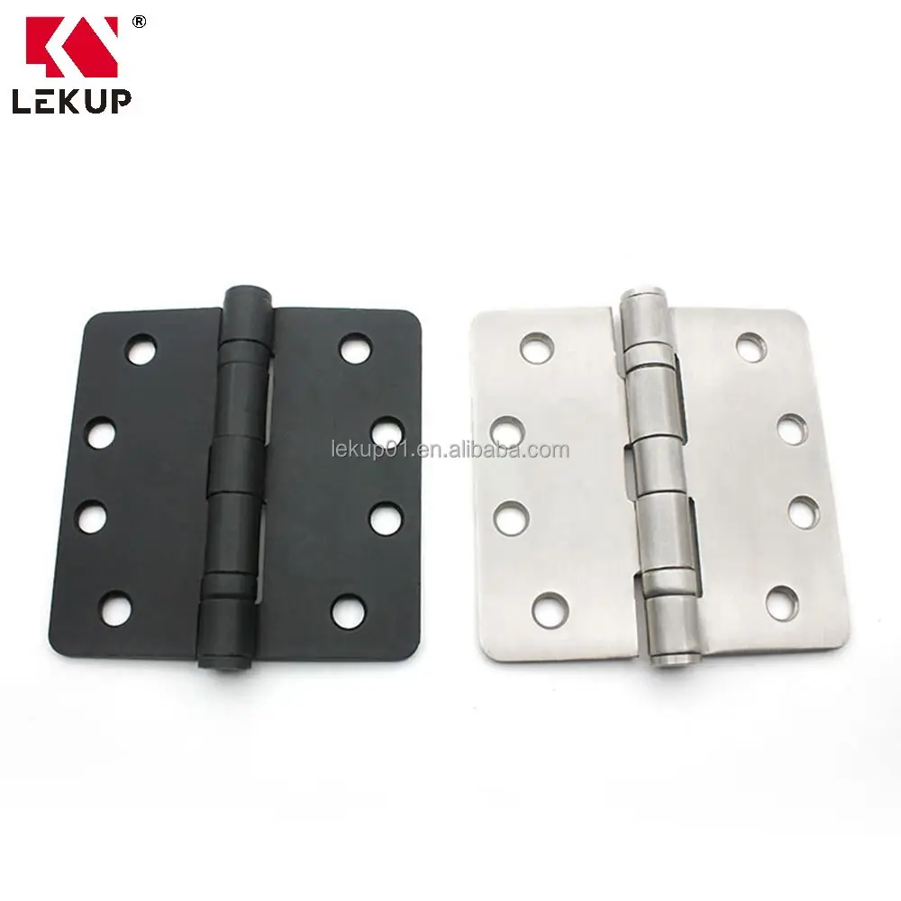 American Style Furniture Door Hardware Butt Hinge Iron Square Ball Bearing Commercial Metal Mute Door Hinge 3.5inch Flush Hinge