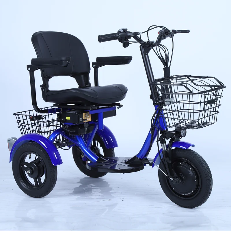 moto tricycle motorized folding adult electric bicycle three wheel electric scooters bike electric tricycle for handicapped