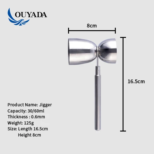 Factory Direct custom 30/60ml 90ml 150ml 2cl/4cl makoto mens one shot measure bar metal stainless steel wine jigger