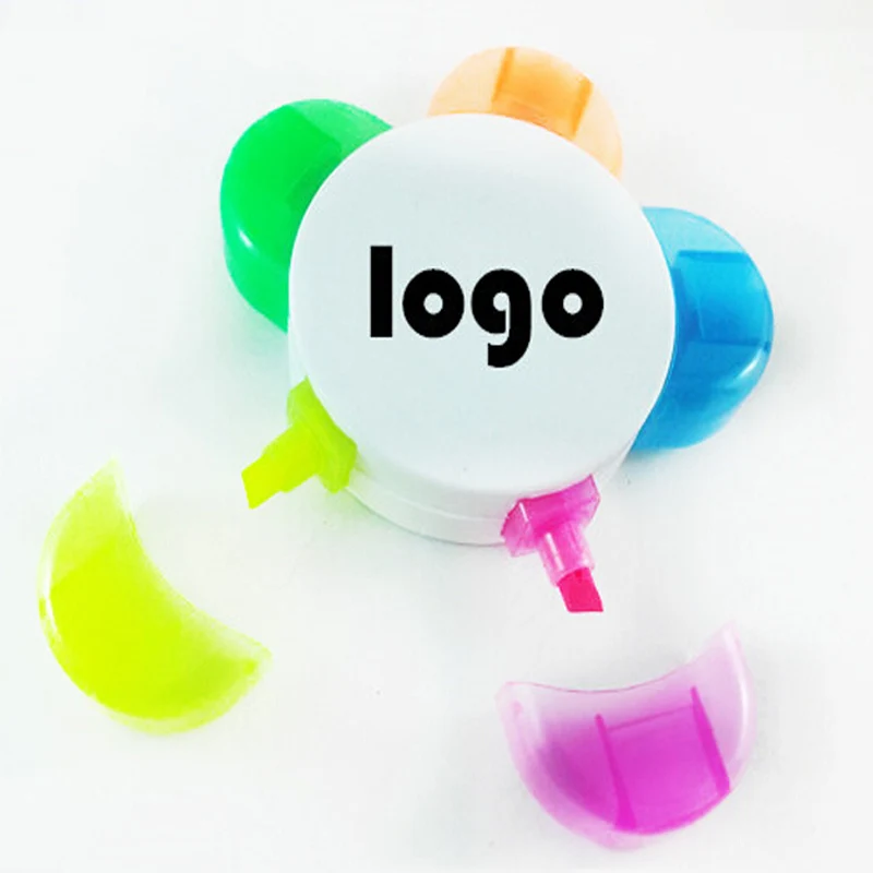 OEM Custom Logo Printed 5 in 1 Highlighter Pen