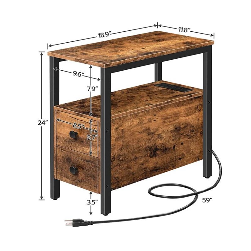 Высококачественный узкий стул, боковой стол, ночная подставка с ящиками