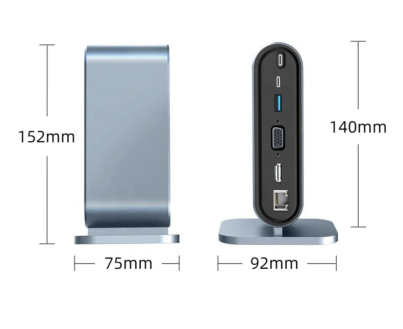 12 in 1 USB C HUB Type C to Multi 4KHD RJ45 VGA 4 USB 3.0 PD Power Adapter Docking Station for Mac-Books Laptop Hub