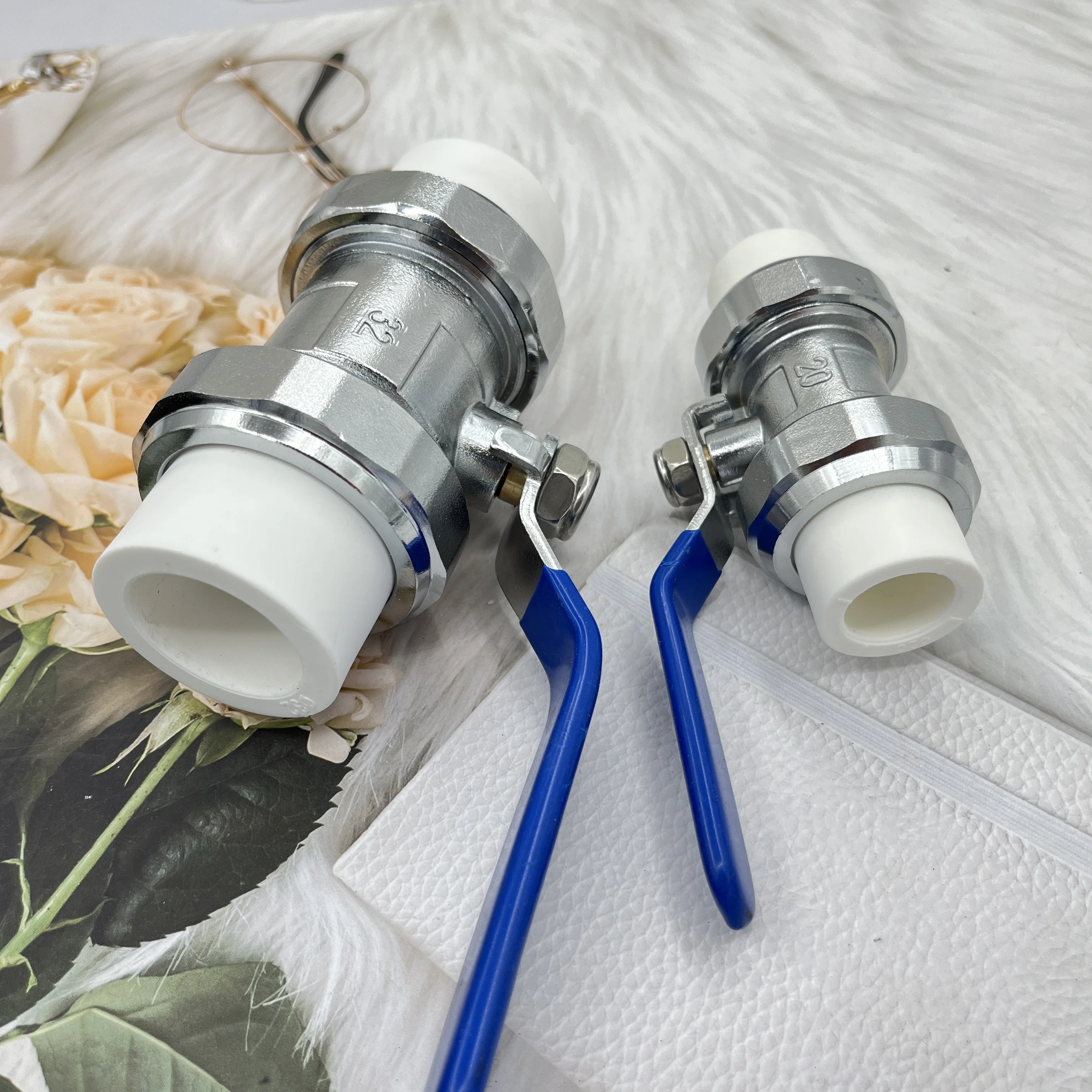 Round explosion-proof ppr stainless steel ball valve double head hot melt valve switch water pipe fittings