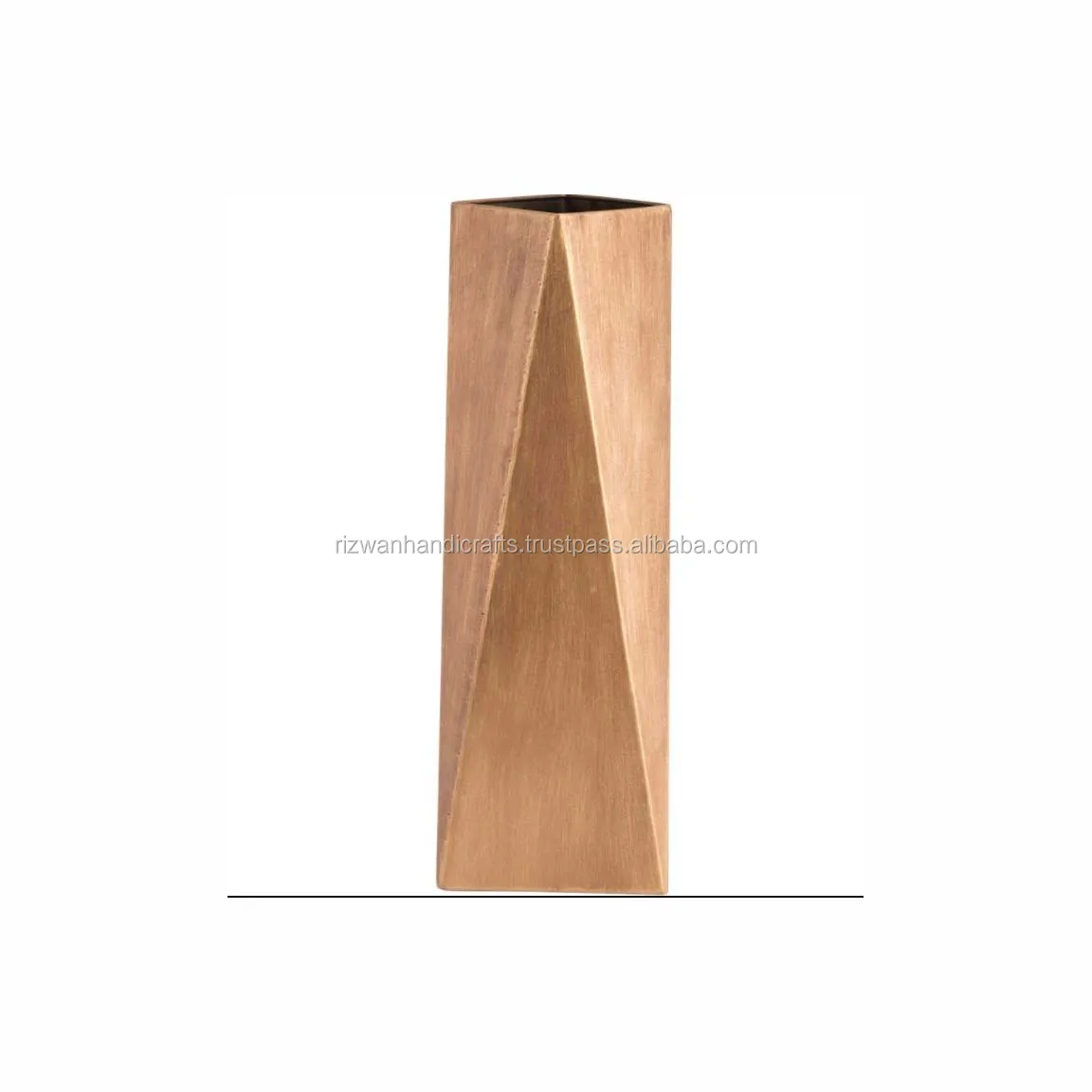 metal Faceted vase, Diamond Cut Vase black Metal Vases for wedding home decoration.