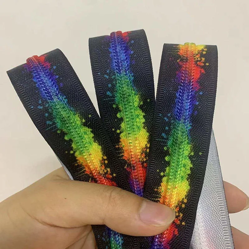 Нейлоновая застежка-молния с принтом