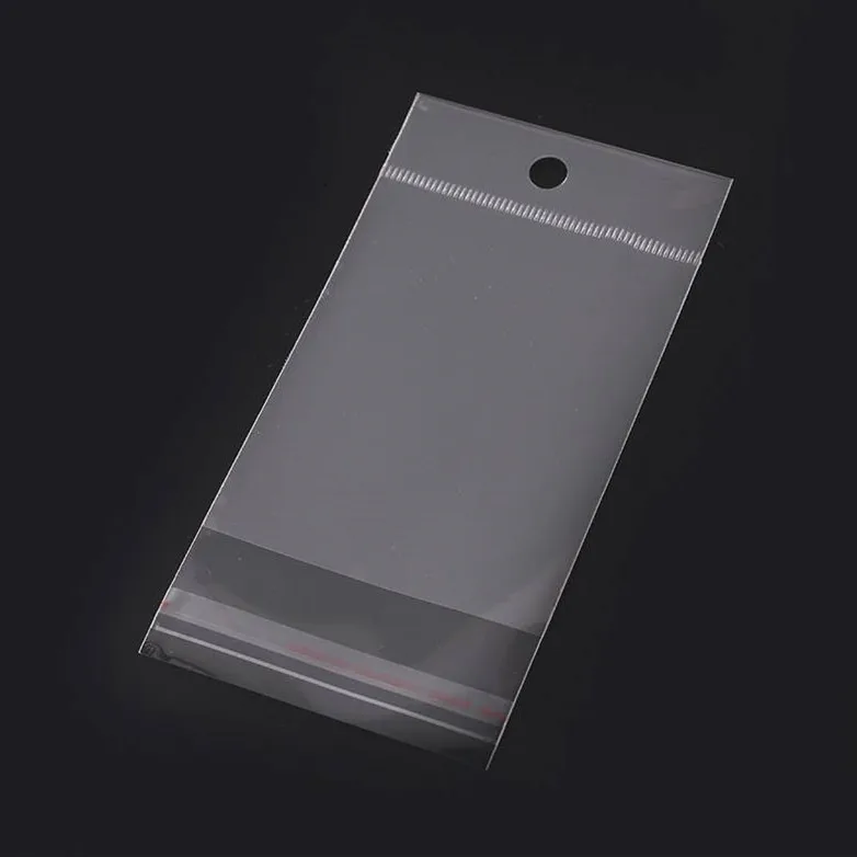 Recyclable zip cookie opp adhesive plastic bread bag clear opp zip lock zipper bag with print for hanging