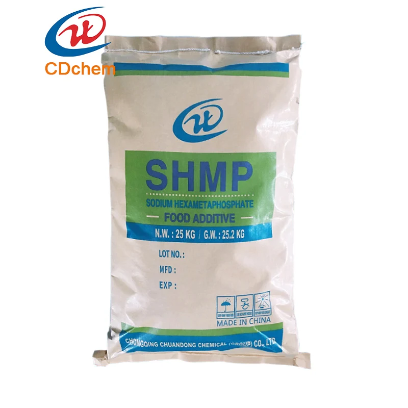 Water retaining agent sodium hexametaphosphate(SHMP) food grade produced by CDchem