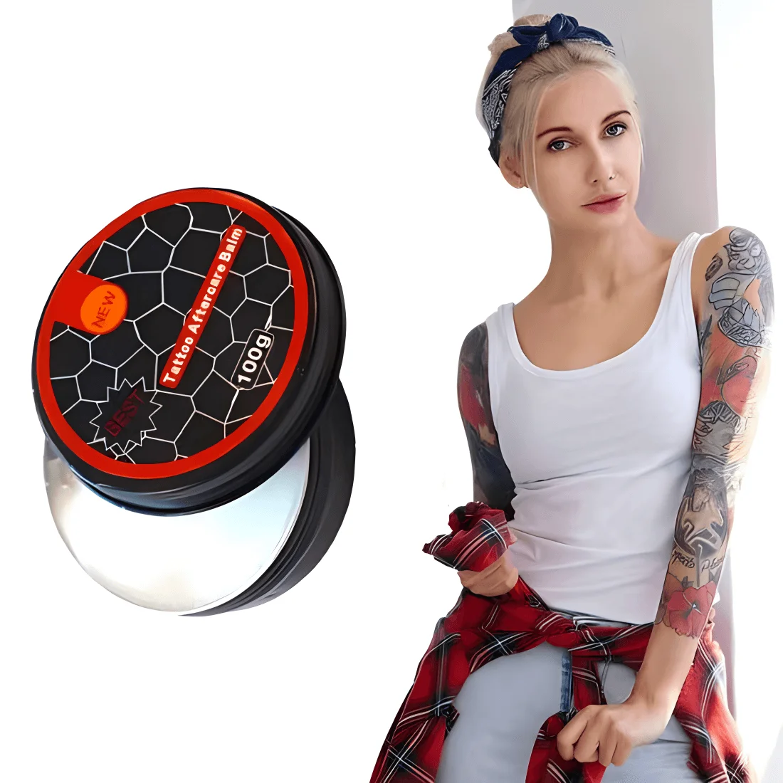 Hadiyah Private Label Tattoo Balm Butter Aftercare Cream for Moisturizing Ointment Enhances Tattoo Colors Tattoo Supply