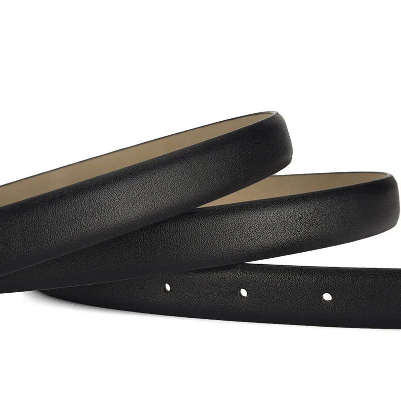 Wholesale  Skinny Belt for Dress Jeans Thin Leather Waist Belt with Gold Buckle For Women