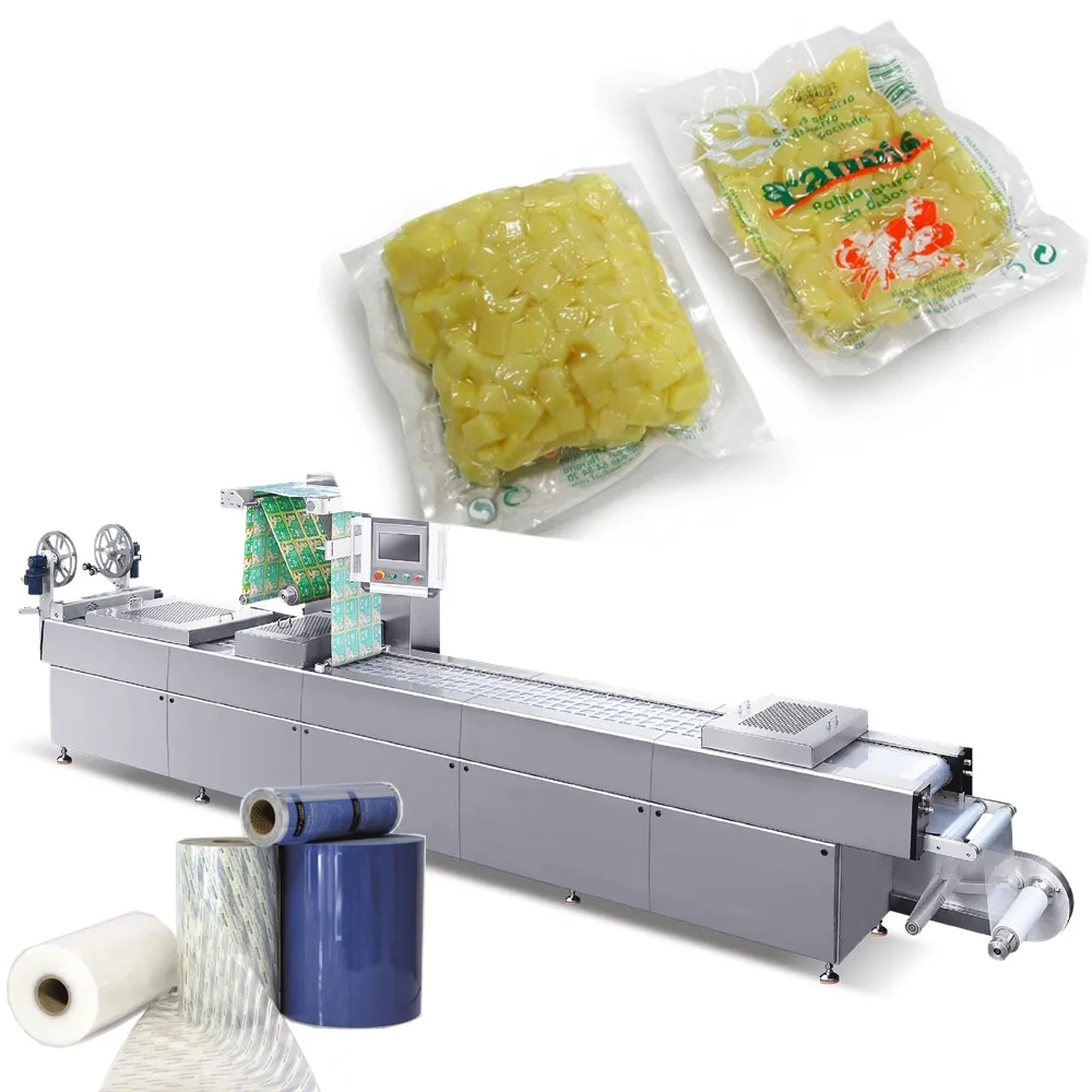 DLZ cheese pack dates automatic vacuum packaging machine meat thermoforming vacuum packing machine for food industry