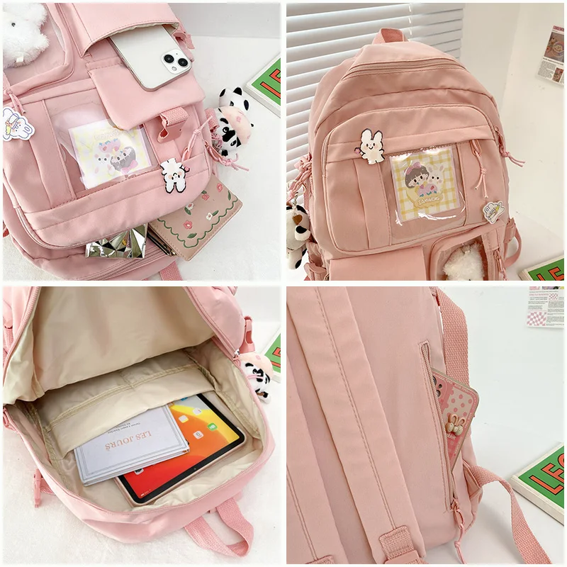 New Style Clear Kawaii Kids Campus School Backpack Waterproof School Bags for Girls and Boys mochilas kawaii