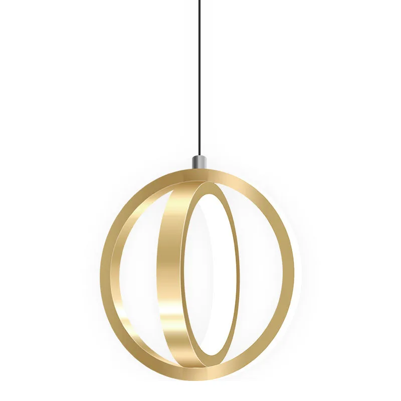 New Hot Hotel Lobby Staircase Electroplating Process Classic Creative Rope Light Pendant Single