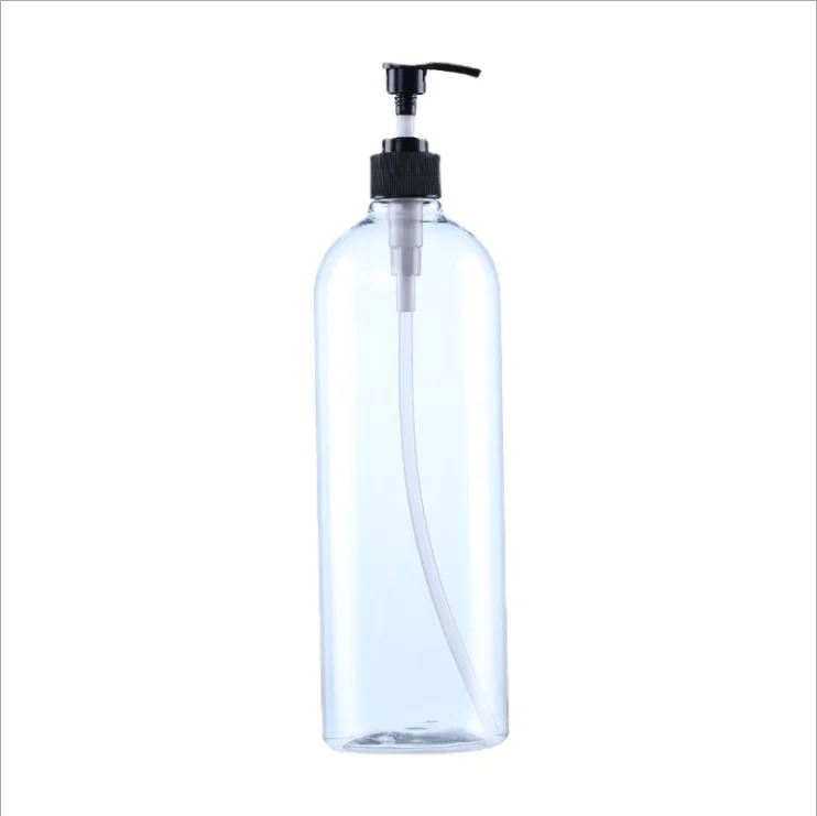 1000ml Pet transparent plastic bottle large capacity hand sanitizer press bottle shampoo lotion bottle