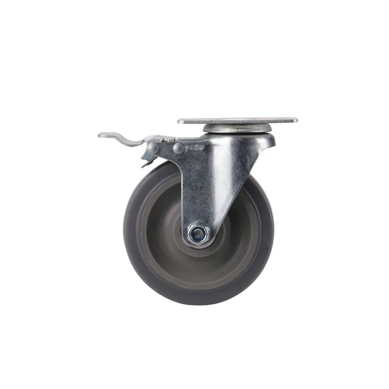 3 Inch Orange Swivel Heavy Duty Silent Caster With Brake