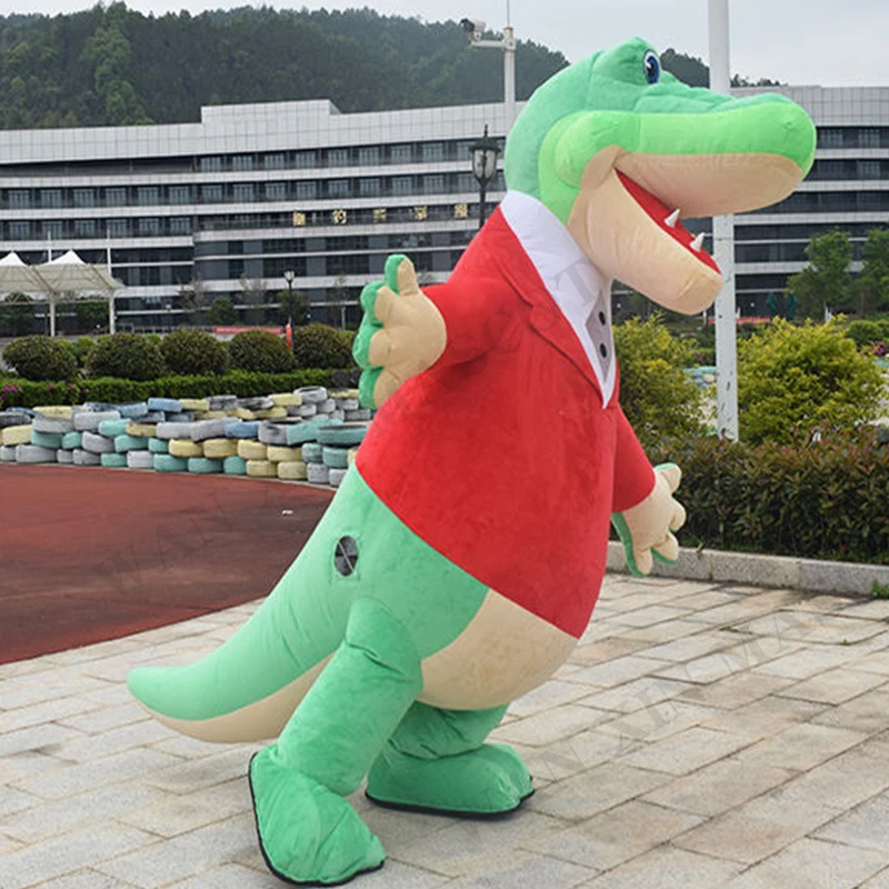 Halloween party custom plush inflatable crocodile mascot costume cosplay adult inflatable custom mascot