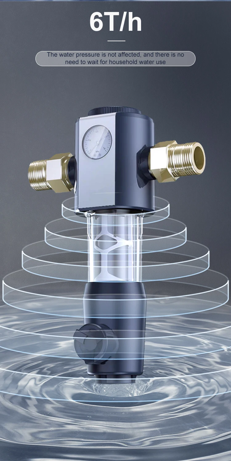 Home Kitchen Ultrafiltration Activated Carbon Water Purifier Front Scale Resistance Declorination Prefilter for Well Water